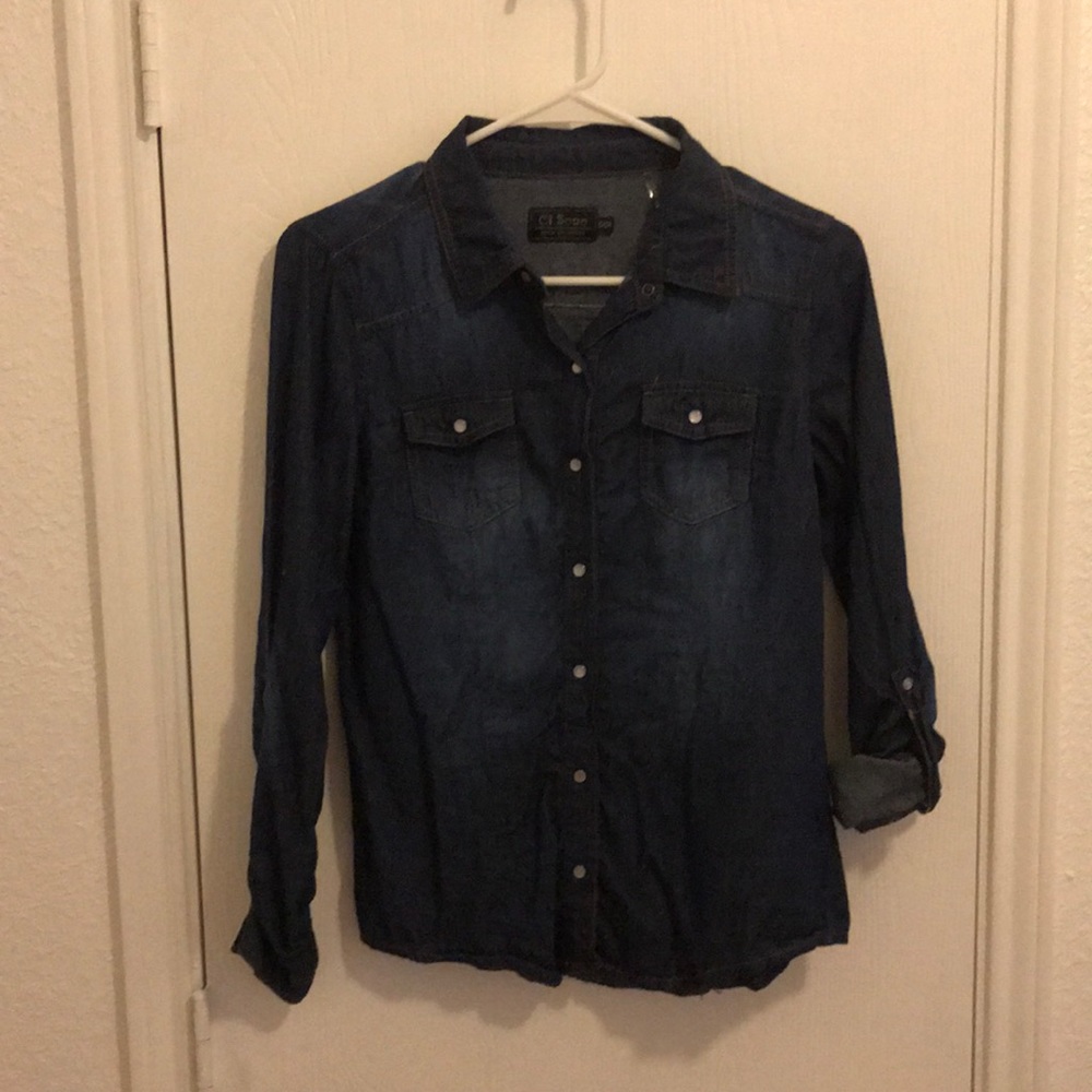Denim long sleeve shirt